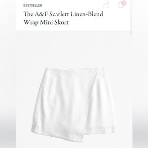 NWT linen blend wrap mini skort from Abercrombie